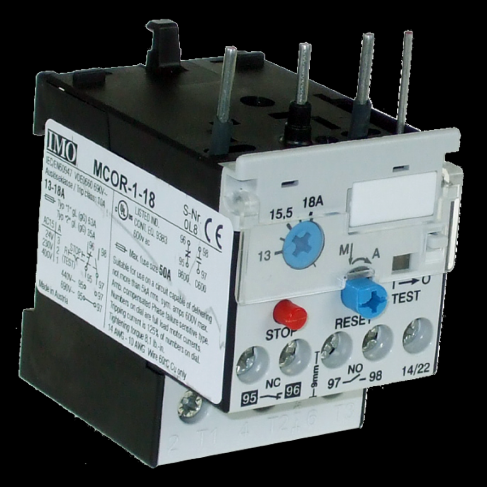 THERMAL OVERLOAD RELAY FOR MC10 TO