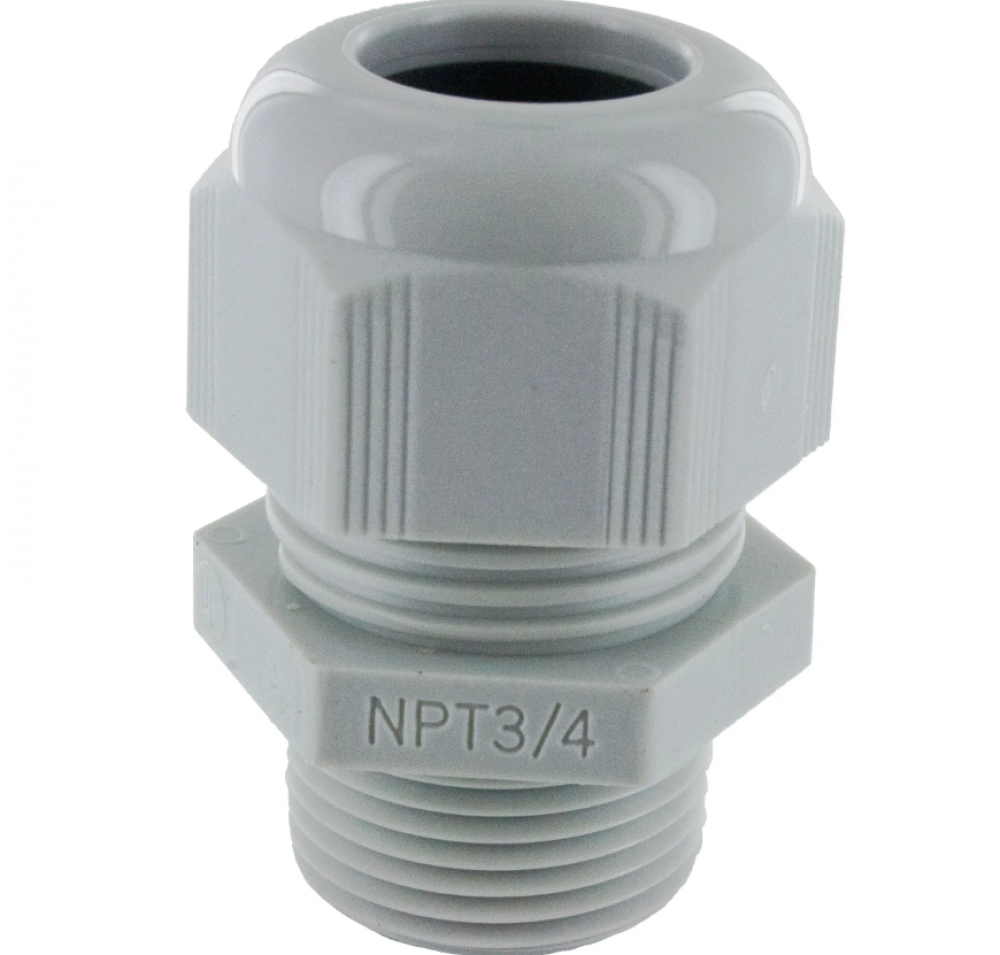 DOME CONN 3/4INCH NPT .51-.71INCH GREY