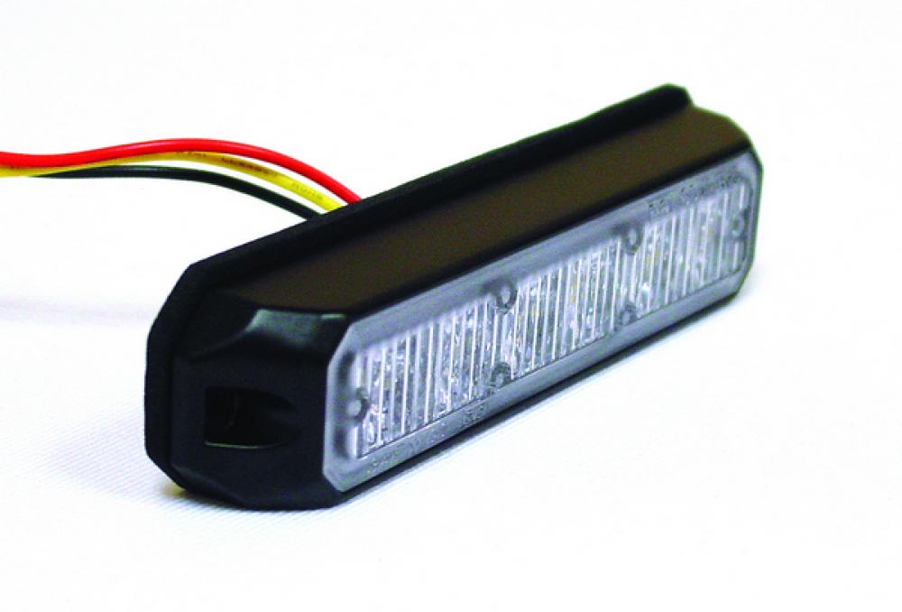 LED COMPACT WARNING LIGHT 6-DIODES AMBER