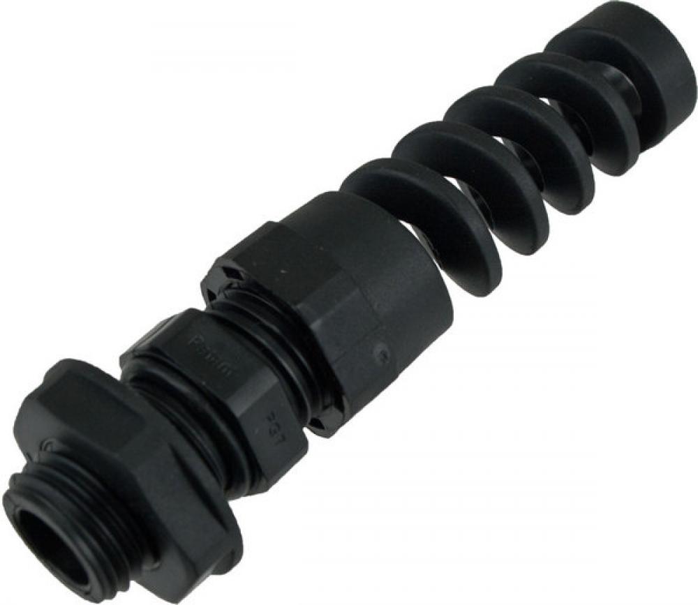 FLEX CONN Pg7  .11-.26in  BLACK c/w O-ring and locknut