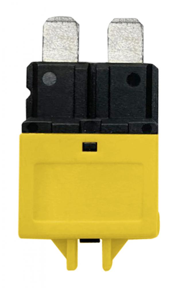 CIRCUIT BREAKER MANUAL RESET STANDARD BLADE 20A YELLOW