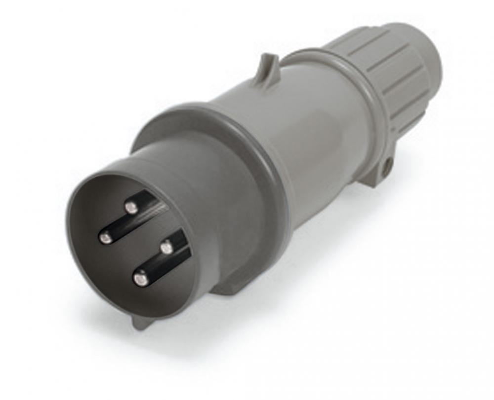 IP44 PLUG 20A  277VAC  2P 3W  SPLASHPROOF