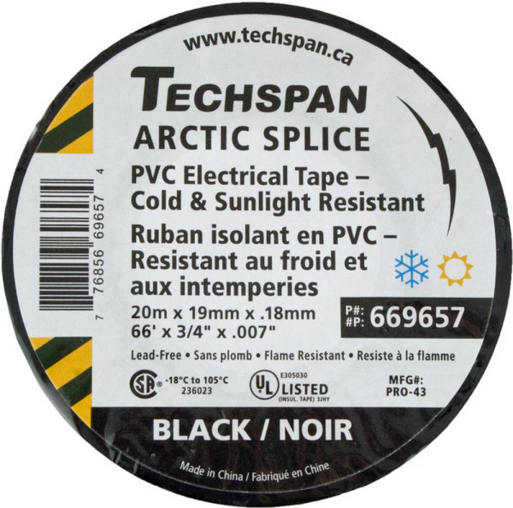 TAPE PVC COLD-WEATHER ELEC BLACK 20M(66FT)