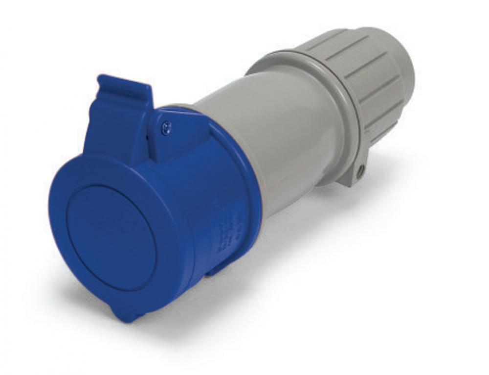 IP44 CONNECTOR 20A  250VAC  2P 3W  SPLASHPROOF