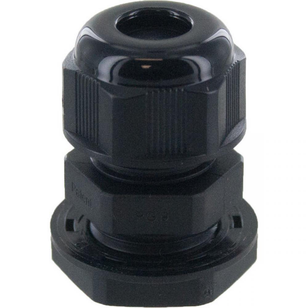 DOME CONN Pg9  .15-.32in  BLACK c/w O-ring and locknut