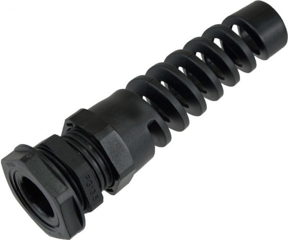 FLEX CONNECTOR PG 13  .19-.35in  BLACK c/w O-ring and locknut