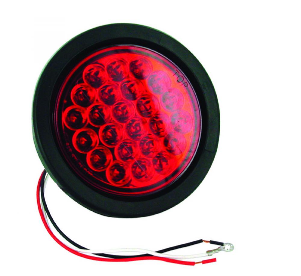 LED SLD S/T/T RED [24-DIODE] 4&#34; W/GR&PIGT KIT