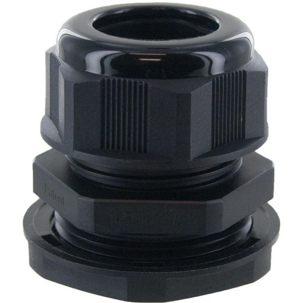 DOME CONN 1.25in NPT  .70-.98in  BLACK c/w O-ring and locknut