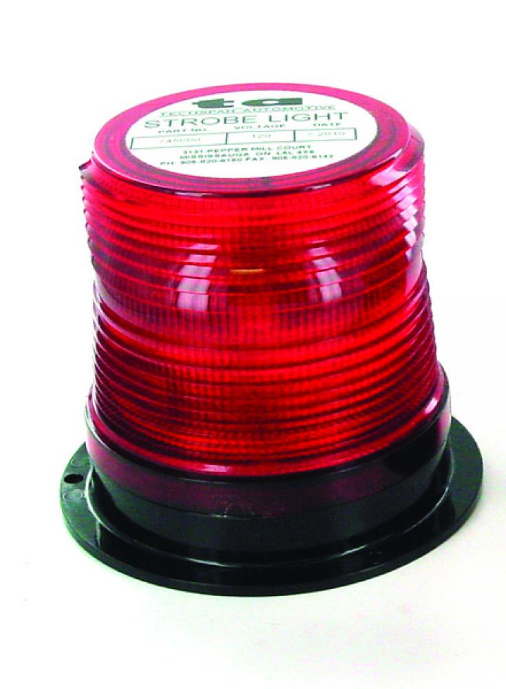 BEACON LED 120VAC RED MINI FLNG-MNT SGL-FLA