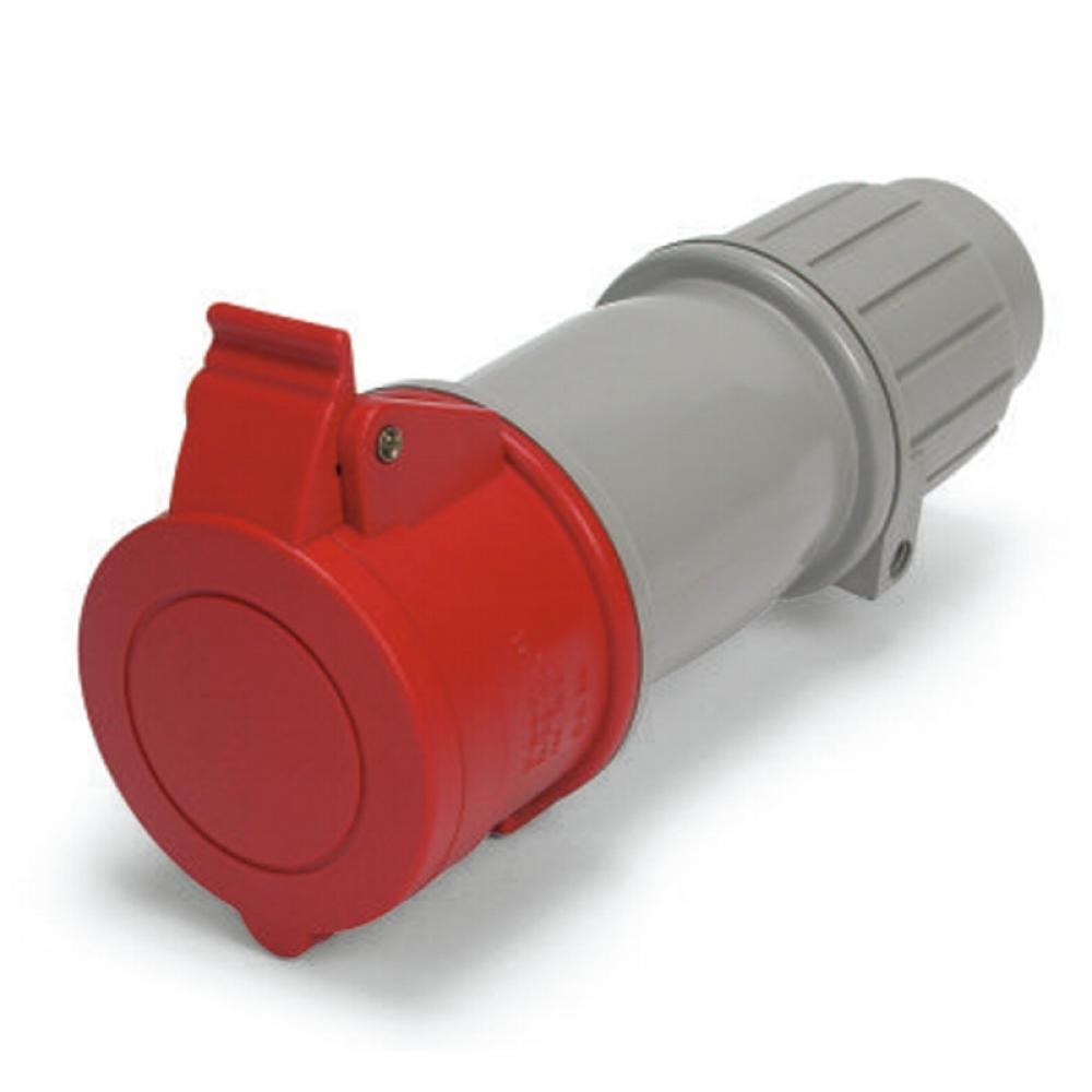 IP44 CONNECTOR 20A  480VAC  2P 3W  SPLASHPROOF