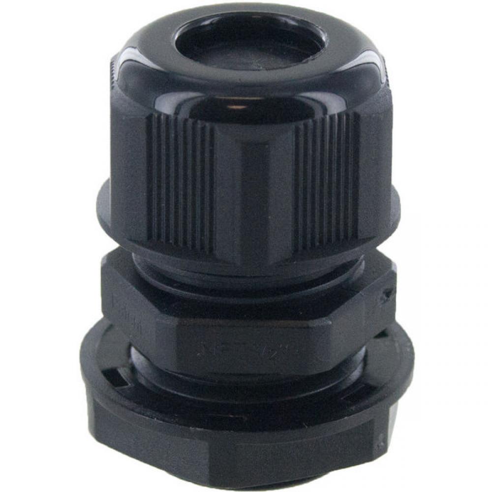 DOME CONN .500in NPT  .23-.47in  BLACK c/w O-ring and locknut