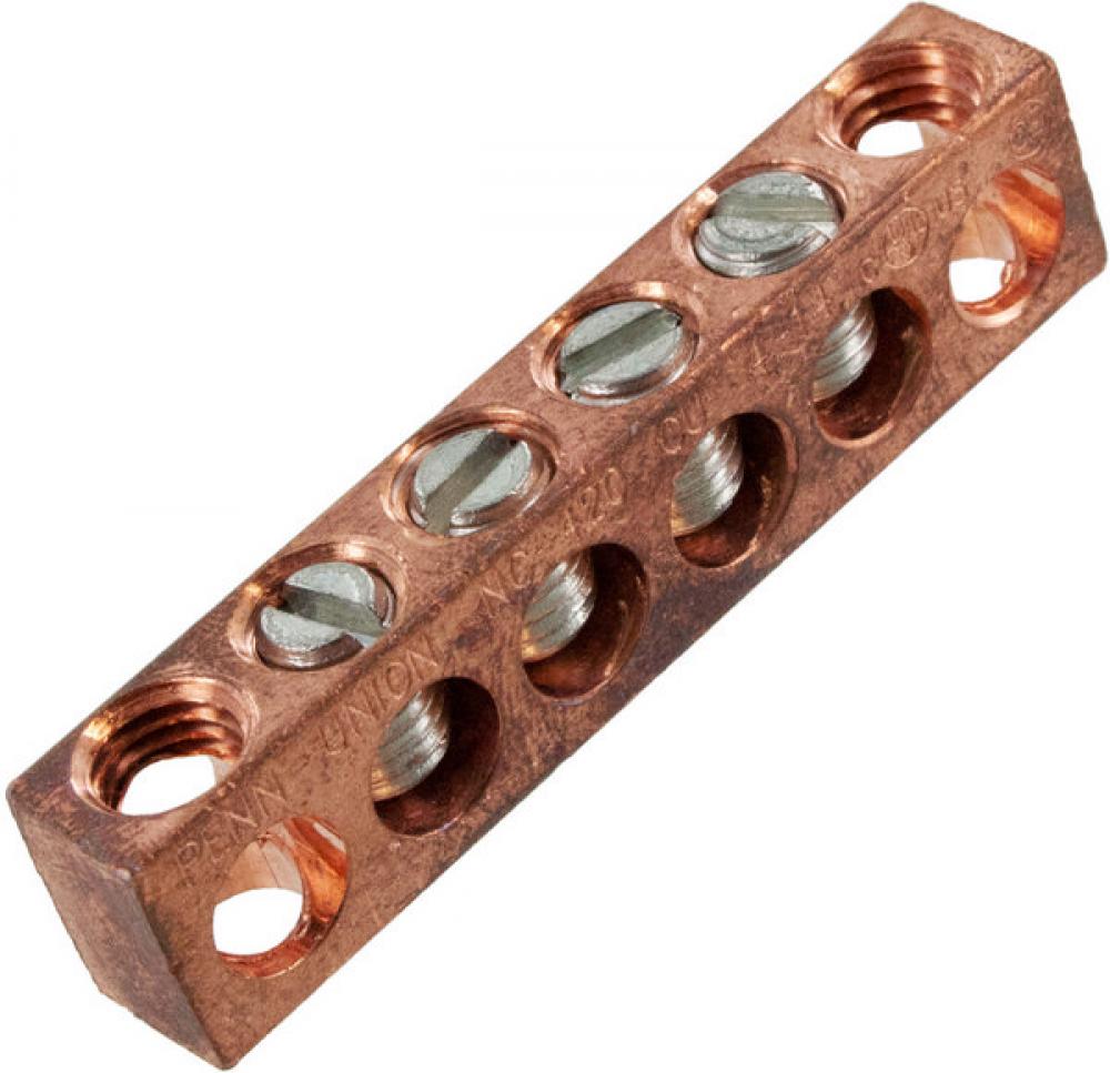 Copper Neutral bar, 14-4 awg Copper Only, 4 circuits