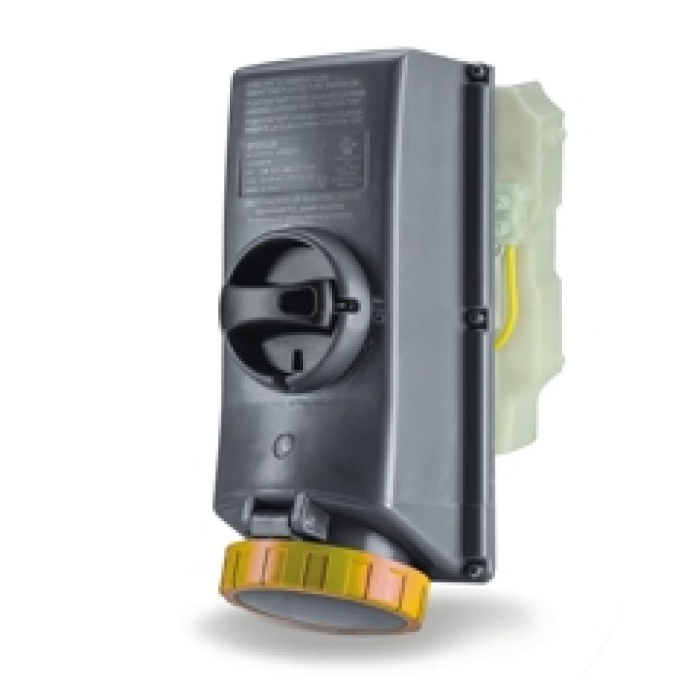 MECHANICAL INTERLOCK - 20A 2P 3W 4H 125V Yellow