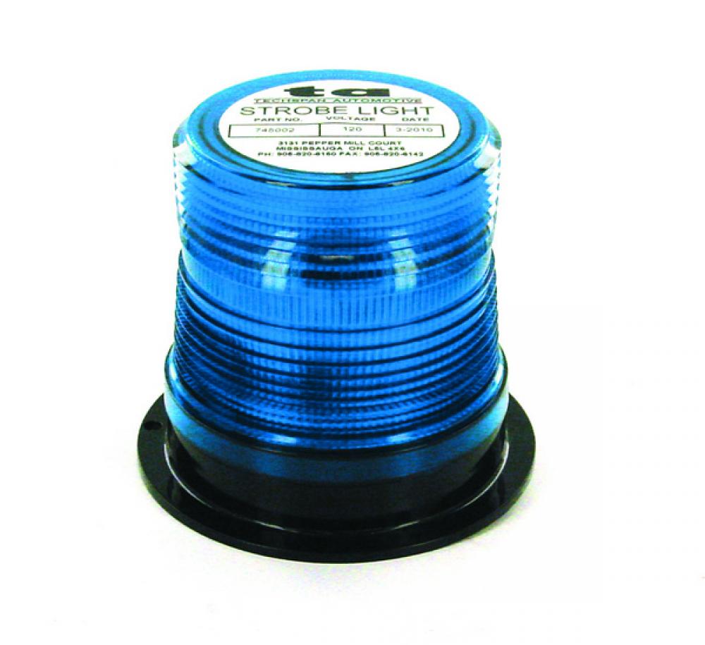 BEACON LED 120VAC BLUE MINI FLNG-MNT SGL-FLA