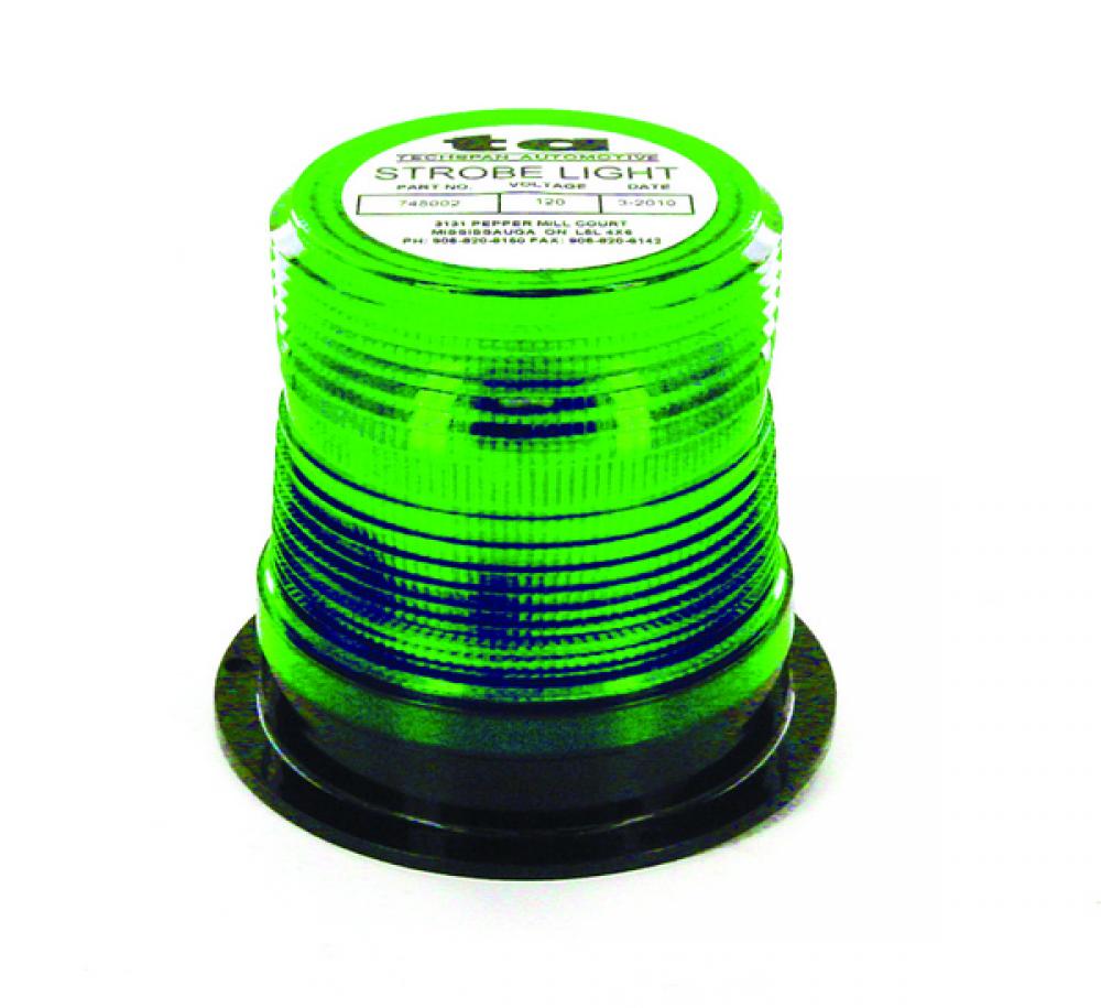 BEACON LED 120VAC GREEN MINI FLNG-MNT SGL-FLA