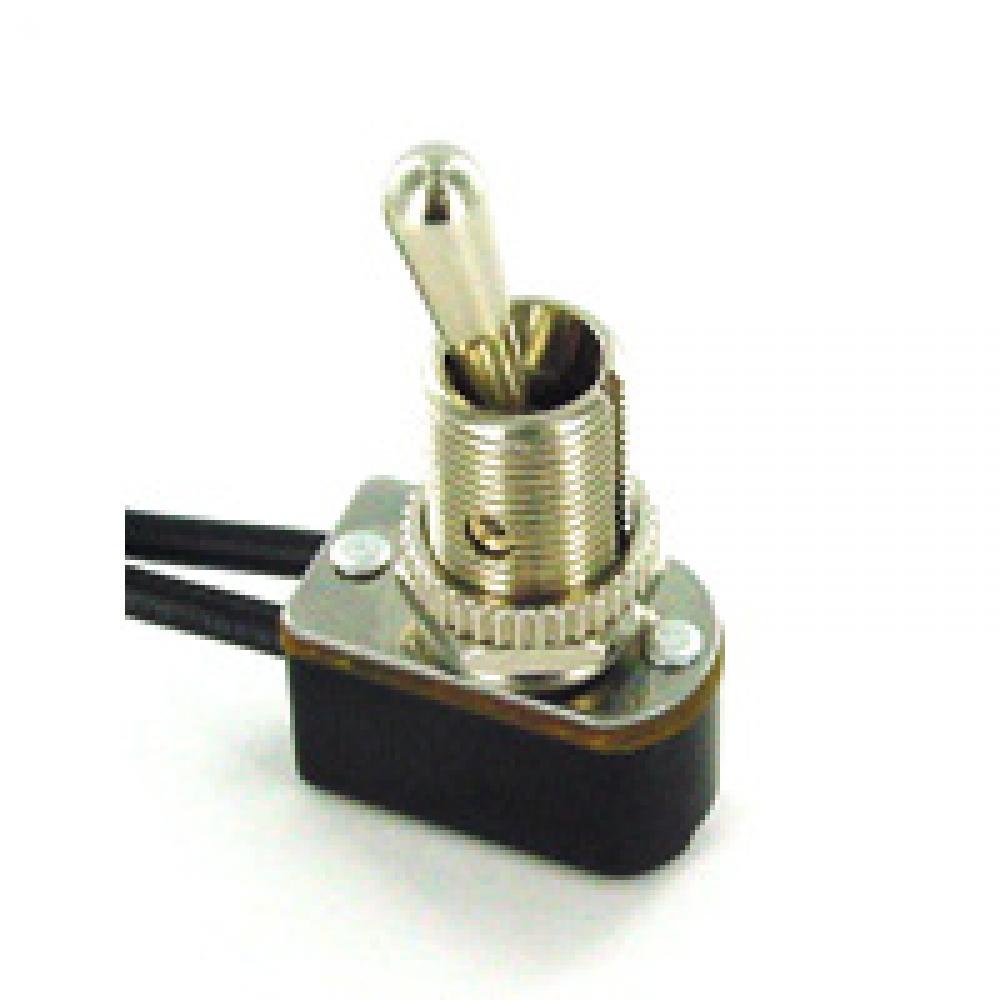 Switch Toggle SPST Wire 6A 125V Metal Bat