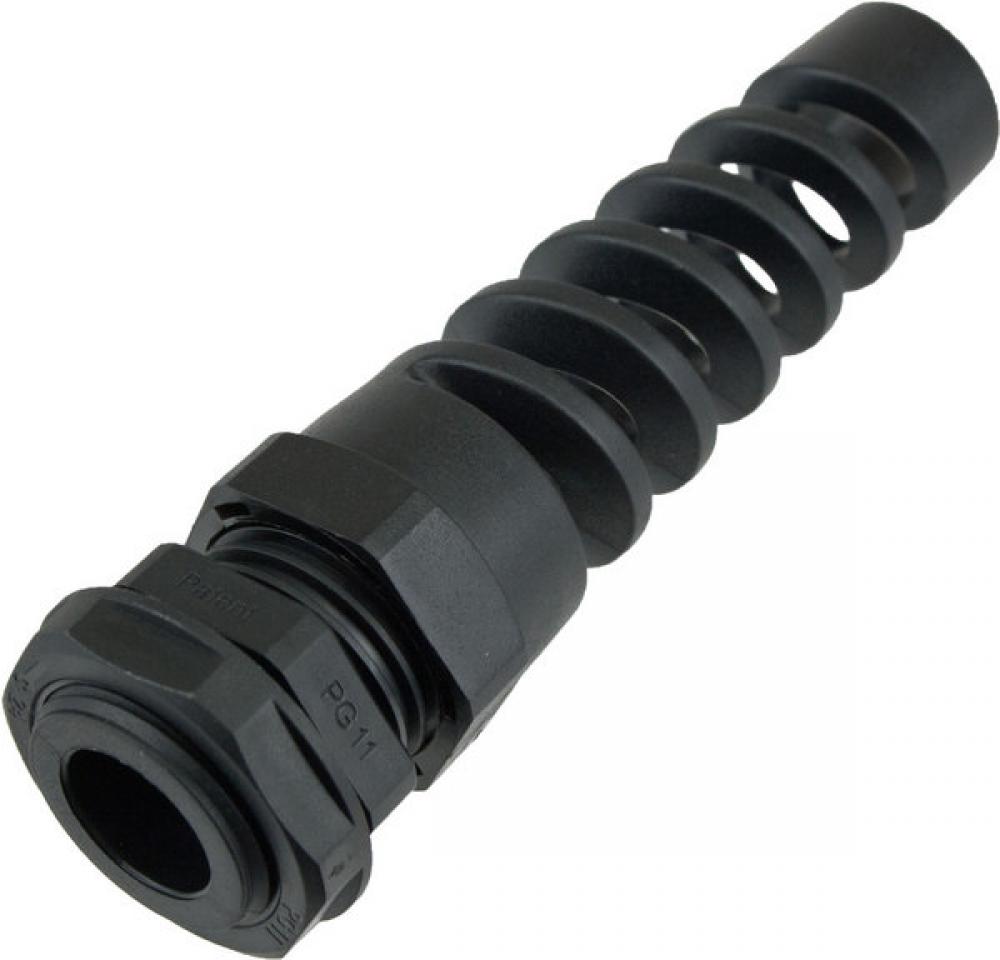 FLEX CONN Pg11  .11-.28in  BLACK c/w O-ring and locknut