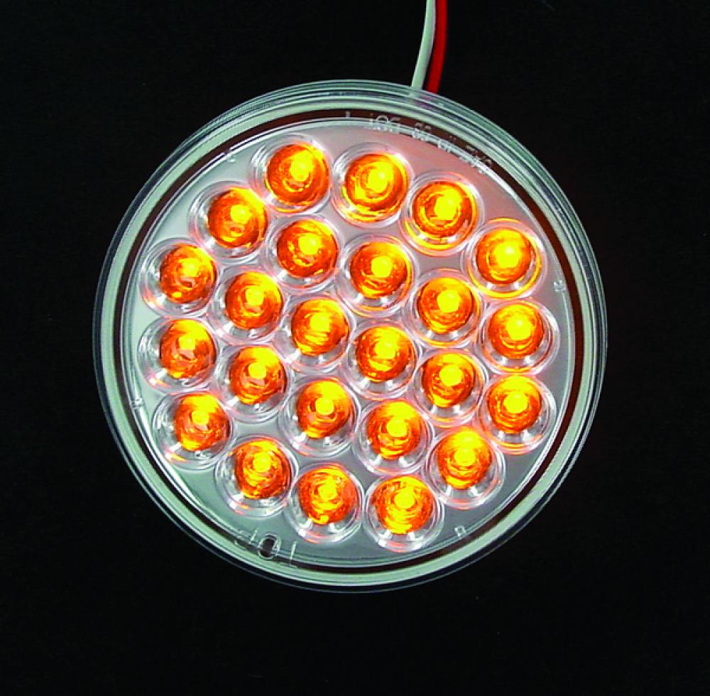 LED LMP SLD T/T CLR LENS AMB 4Inch 24-DIODES