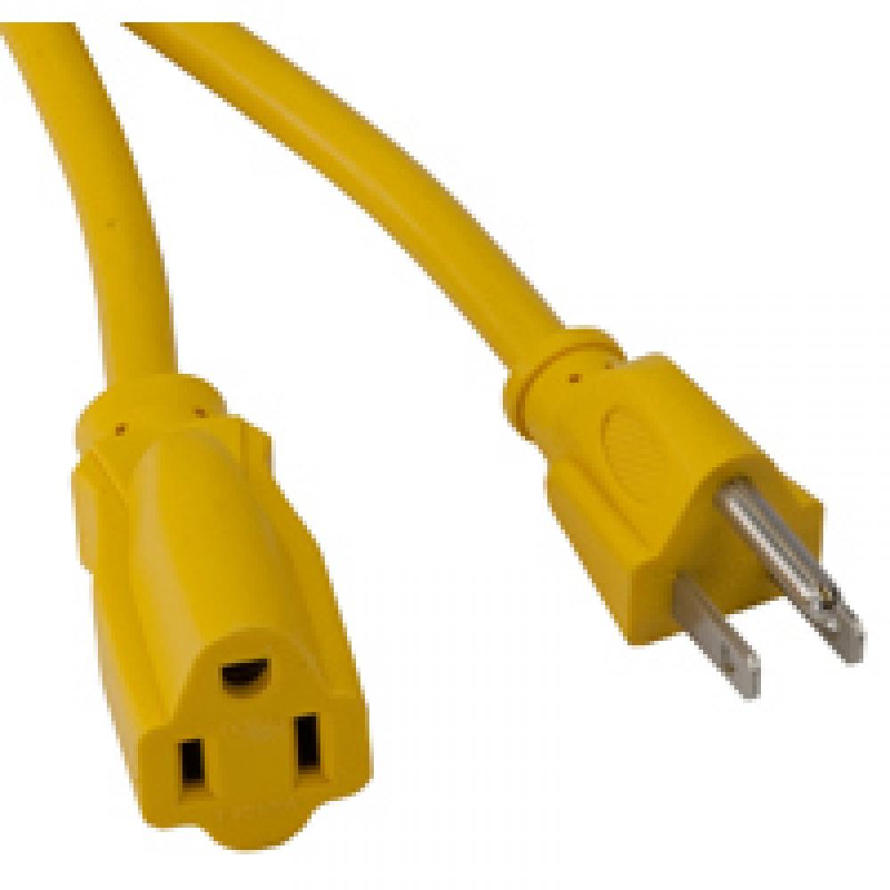 25ft Cord-Single Tap-16/3 SJTW-13A-Yellow