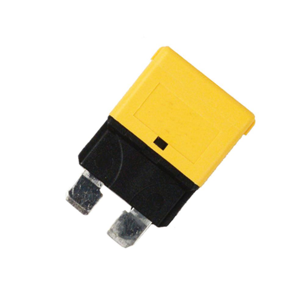 CIRCUIT BREAKER AUTO RESET STANDARD BLADE 20A YELLOW