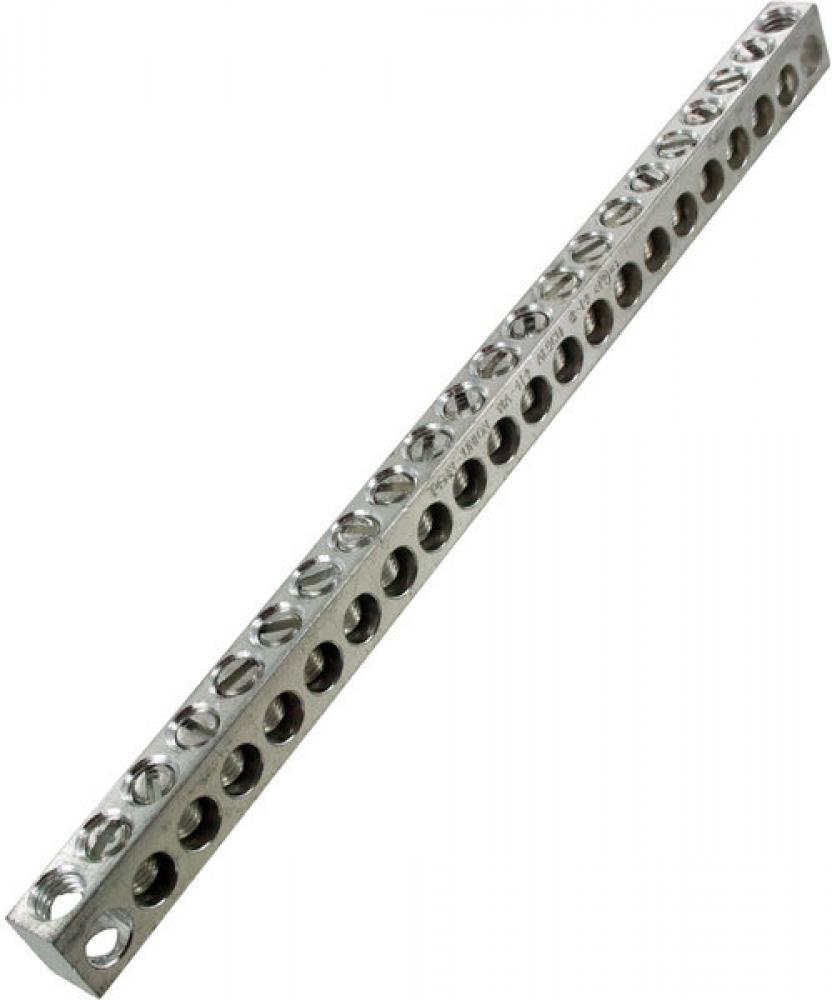 Aluminum Neutral bar, Tin Plated, 14-4 awg Copper and Aluminum, 20 circuits