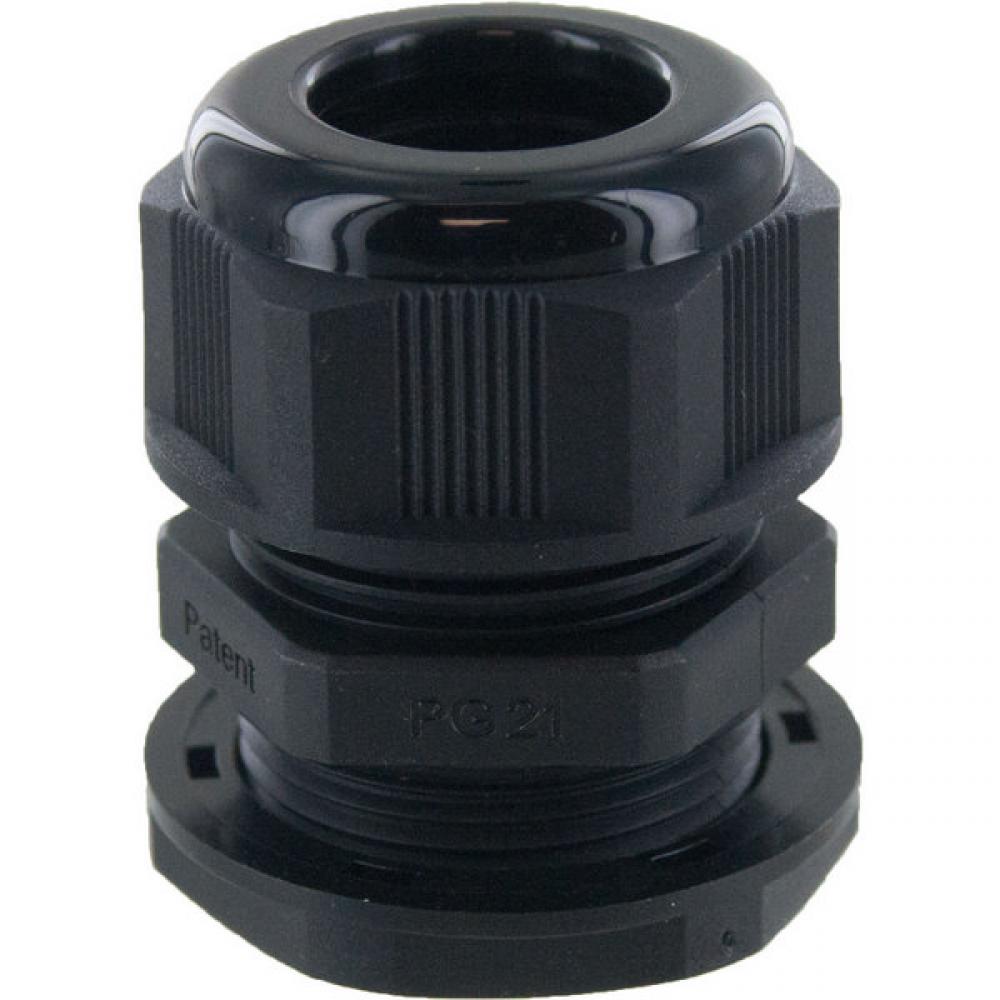 DOME CONN Pg21  .51-.71in  BLACK c/w O-ring and locknut