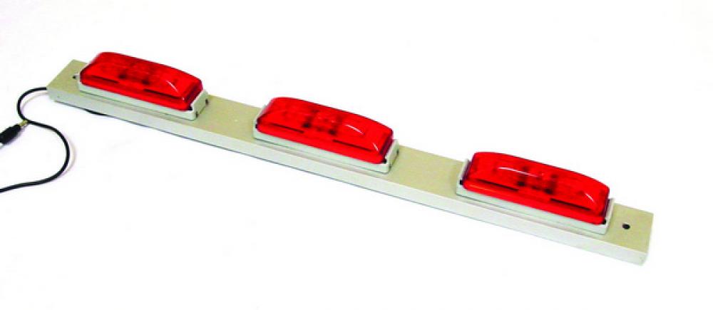 3/ROW ID LMP RED LED1X4 GRYSTLFRM