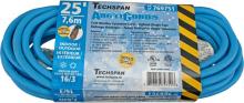 Techspan 769751 - EXTENSION CORD COLD WTHR 1TAP BLUE 16/3 25FT