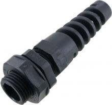 Techspan RFC09NA - FLEX CONN .375in NPT  .15-.32in  BLACK c/w O-ring and locknut