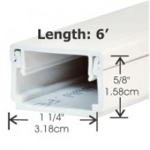 Techspan SDPV1250WH6 - 1.25Inch WHITE RACEWAY (20pcs/case)