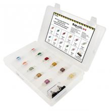 Techspan 766994 - 12PC Bolt-On Fuse (Mid-Amp) Assortment Kit - (Mini Flip Kit Series)