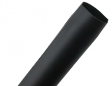 Techspan HSPO-625-0-C - HT SHK SGL WALL 5/8InchID BLK 100FT