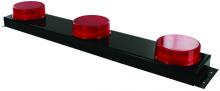 Techspan 713514 - 3/ROW ID LMP RED LED RND 2.5Inch BLKSTLFRM