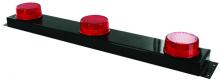 Techspan 713513 - 3/ROW ID LMP RED LED RND 2Inch BLKSTLFRM