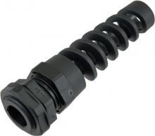 Techspan RFC11AA - FLEX CONN Pg11  .19-.39in  BLACK c/w O-ring and locknut