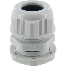 Techspan RDC21AA-GR - DOME CONN Pg21  .51-.71in  GREY c/w O-ring and locknut