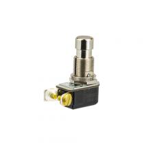 Techspan 35-449 - Switch Push Button On Off Spst Metal Plunger 6A