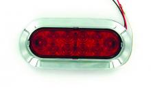 Techspan 705160 - LED SLD S/T/T RED [10-DIODE] OVAL LAMP/BEZEL KIT [SURFACE MOUNT]