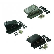 Techspan 762134B - TERMINAL BLOCK JUNC BOX 7 #10-32 STUDS BLACK-12PK