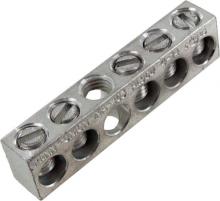 Techspan NA407 - Aluminum Neutral bar, Tin Plated, 14-4 awg Copper and Aluminum, 5 circuits