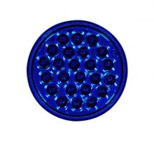 Techspan 740012 - LED LMP STROBE 4" ROUND BLUE 24-DIODES QUAD FLASH