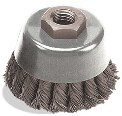 4 x .020 x 5/8-11 Knot Cup, Stainless Wire