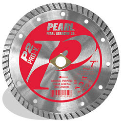 9 x .100 x Dia, 5/8 Pearl P2 Pro-V™ Gen. Purpose Flat Core Turbo Blade, 10mm Rim