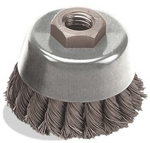 Pearl Abrasive Co. CLWBK458S - 4 x .020 x 5/8-11 Knot Cup, Stainless Wire