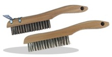 Pearl Abrasive Co. SCB416S - 4 X 16 Shoe Handle Wire Scratch Brush, Stainless Steel