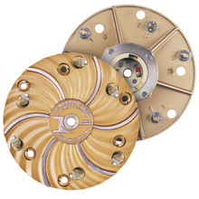 Pearl Abrasive Co. HEX1706CBDCLT - HEX1706CBDCLT 15" HEXPLATE W/ SIX #4 CHIP WITH CLUTCH