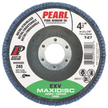 Pearl Abrasive Co. MAX4540Z9E - 4-1/2 x 7/8 Pearl EXV™ Maxidiscs, Z40, Type 29