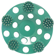 Pearl Abrasive Co. PB06G - 6 x 5/8-11 Pearl P4™ Concrete & Natural Stone Button Cup Wheel, 6 Buttons