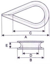 Vanguard Steel 2905 0056 - Standard Wire Rope Thimbles