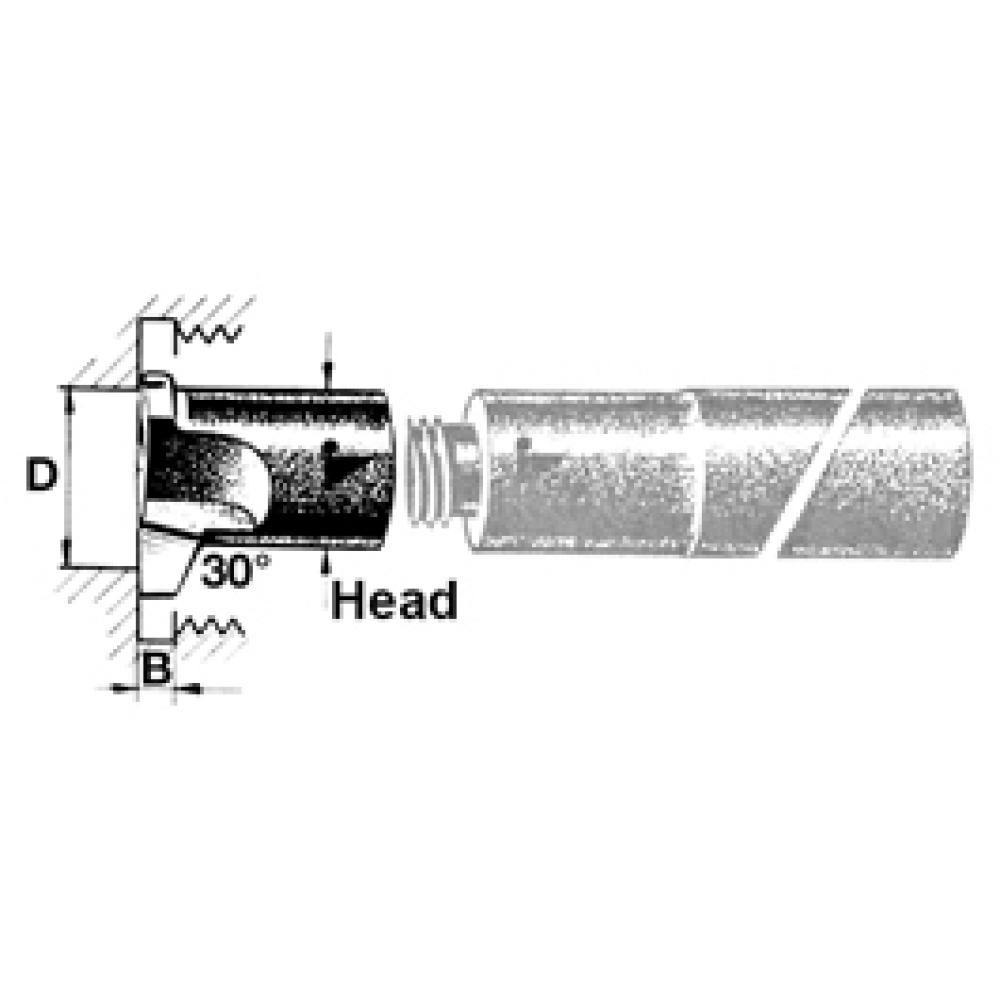 #6 THREAD RECESSING HEAD